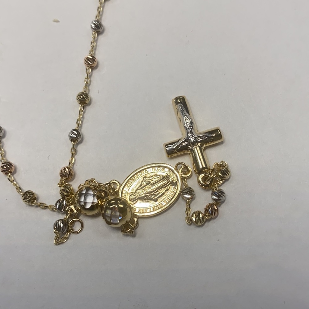 NEW Rosary 14K Solid Gold - Picture 5 of 6